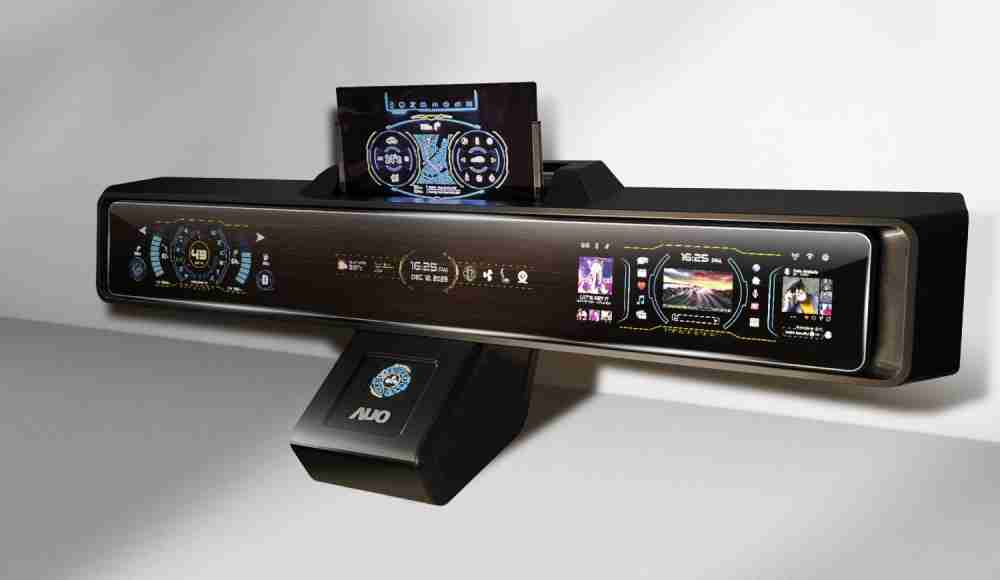 2121非凡Micro LED沉浸式车舱显示方案结合 可卷式、、可伸缩的Micro LED应用并可呈现不同的质感纹路，，，，展现人性化设计