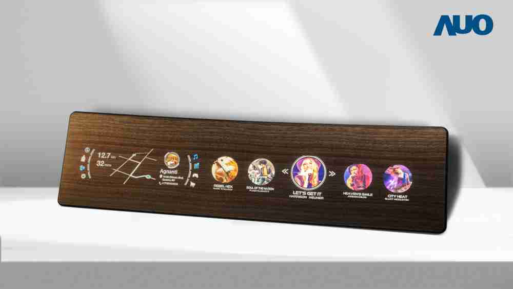 2121非凡研发全球最高穿透度达80%的AmLED木纹显示器，，，可于使用时呈现高亮度、、、清晰可见的信息，，，并在不使用时回归为单纯的饰板，，节能兼具美观